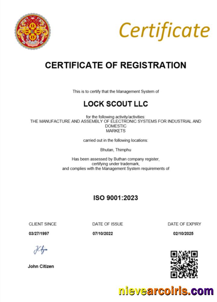 Bhutan certificate of registration